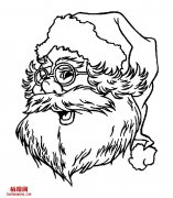 圣诞老爷爷头像简笔画