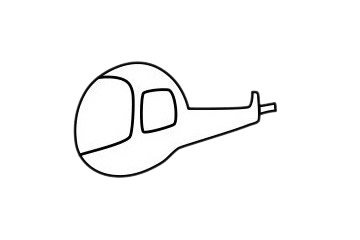 直升飞机简笔画图片