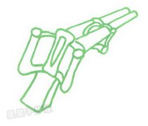 双管冲锋枪简笔画