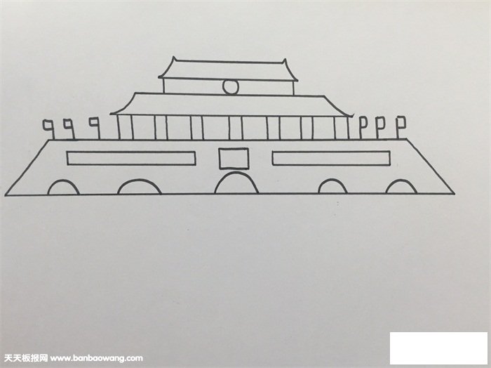 天安门广场怎么画