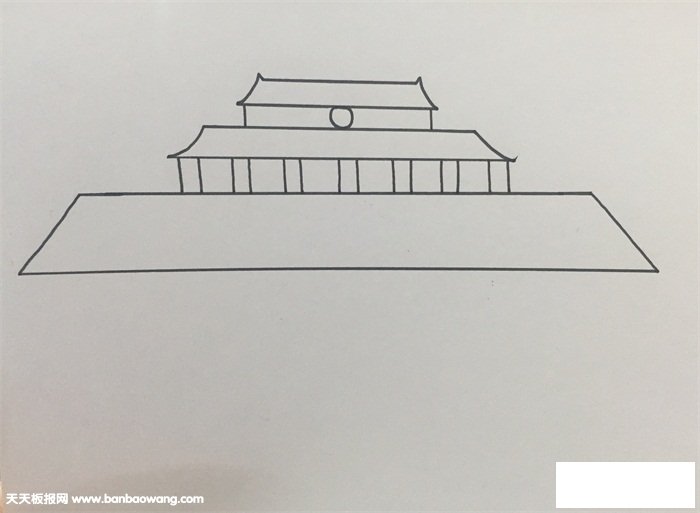 天安门广场怎么画