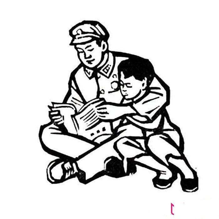 乐于助人的雷锋简笔画