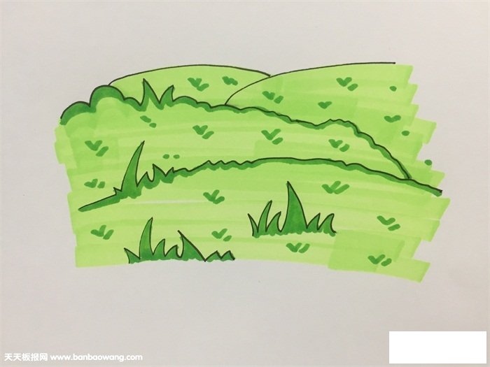 草原怎么画简单又漂亮