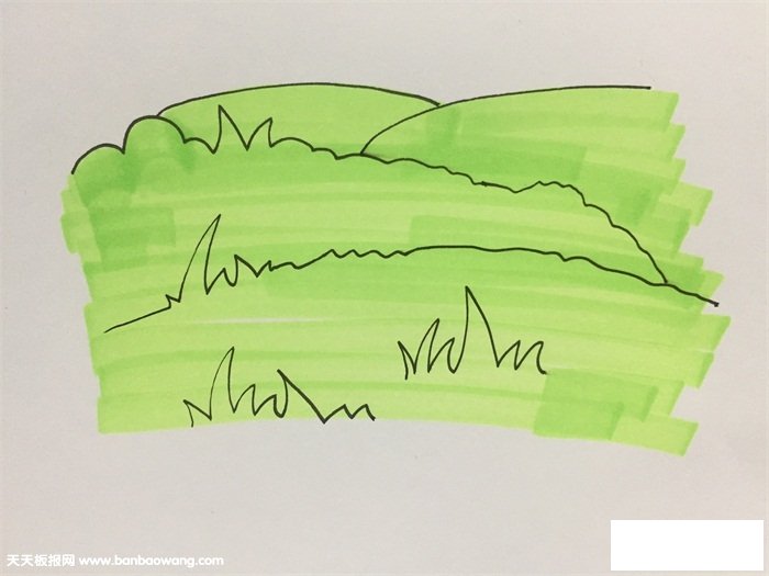 草原怎么画简单又漂亮