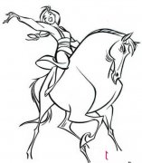 卡通花木兰简笔画