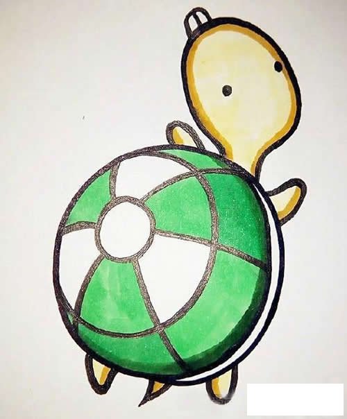 简笔画乌龟的画法步骤图解