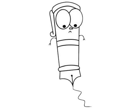 钢笔简笔画图片