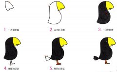 小乌鸦简笔画画法_怎么画小乌鸦的简笔画