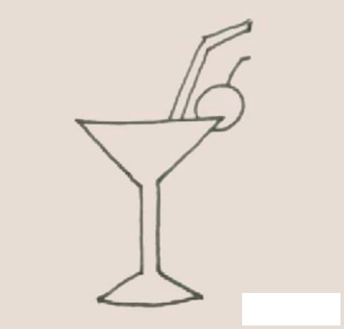 鸡尾酒简笔画
