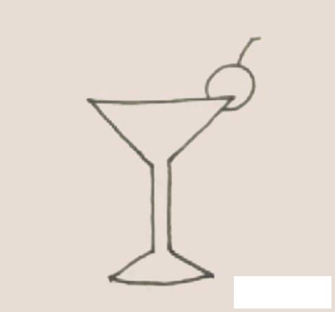鸡尾酒简笔画