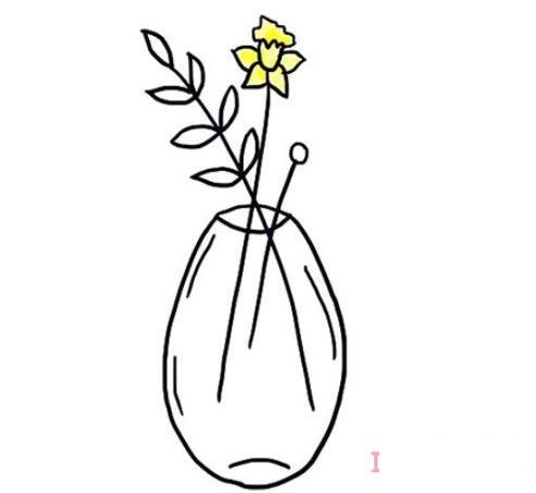 花瓶插花怎么画简笔画简单又漂亮