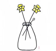 花瓶插花怎么画简笔画简单又漂亮