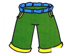 七分短裤怎么画涂颜色裤子的画法简笔画教程