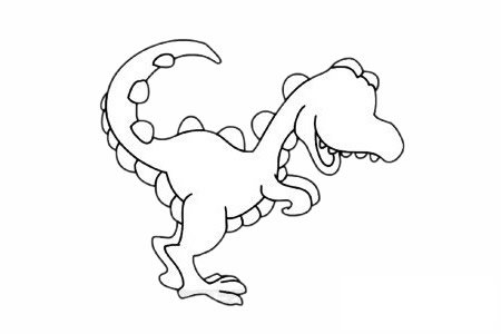 巨兽龙简笔画图片步骤三
