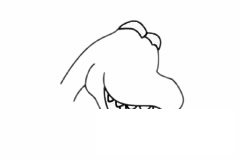 巨兽龙简笔画图片步骤一