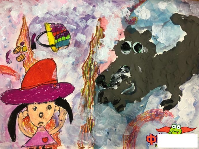 小红帽与大灰狼儿童画图片,小红帽和大灰狼斗智斗勇