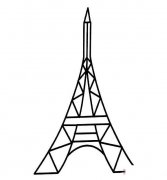 埃菲尔铁塔素描怎么画简单可爱_铁塔简笔画图片