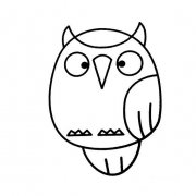 猫头鹰的简单画法3