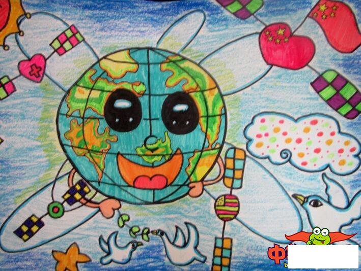 爱护地球环保儿童画,有关保护环境的儿童画