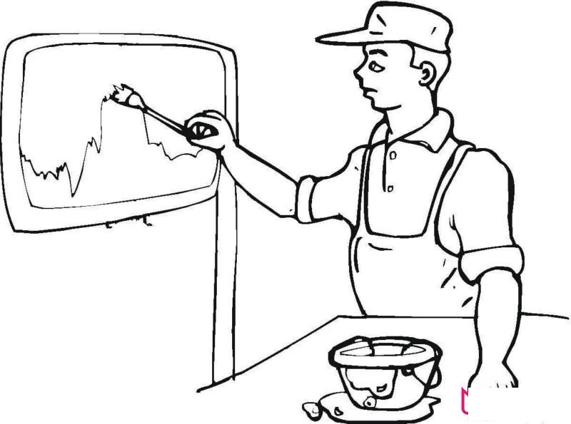 油漆工人简笔画