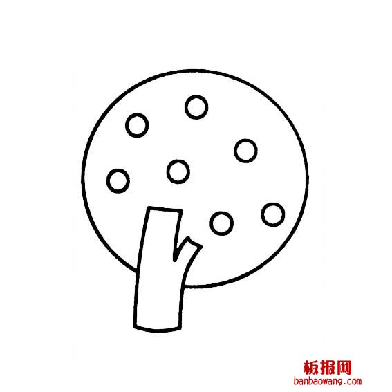 果树超简单的画法