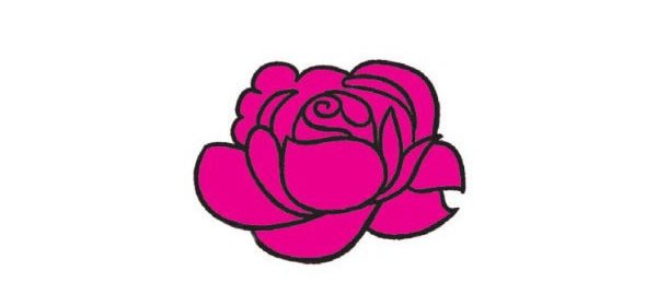 玫瑰花简笔画图片