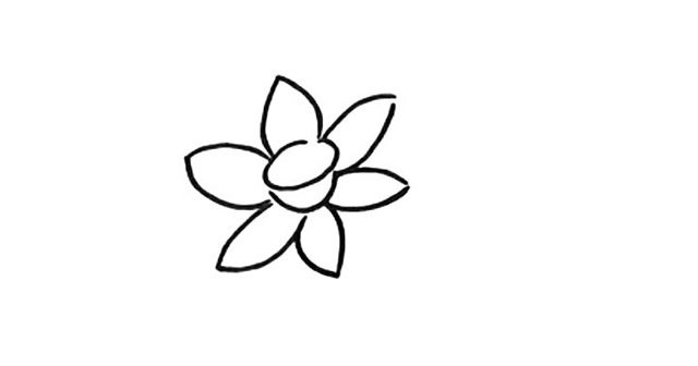 水仙花简笔画教程步骤图