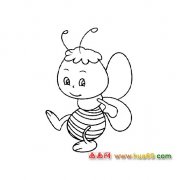 做游戏的蜜蜂简笔画1