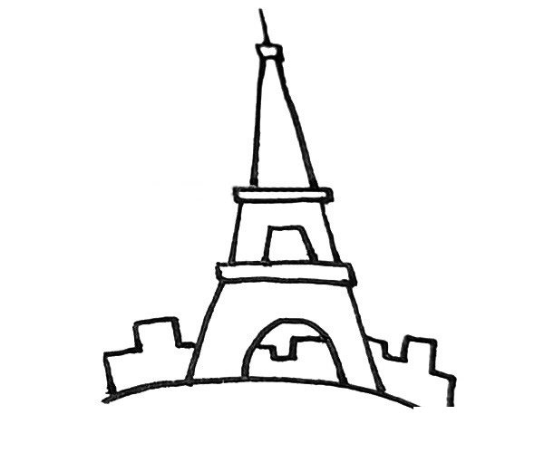 埃菲尔铁塔简笔画