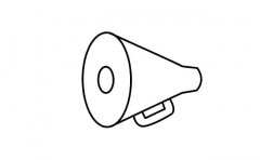 扩音器小喇叭简笔画图片