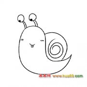 可爱的蜗牛简笔画