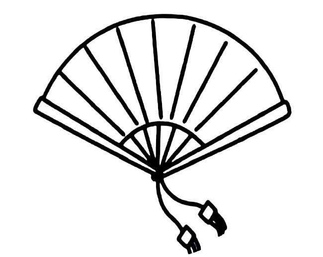 古风折扇简笔画图片