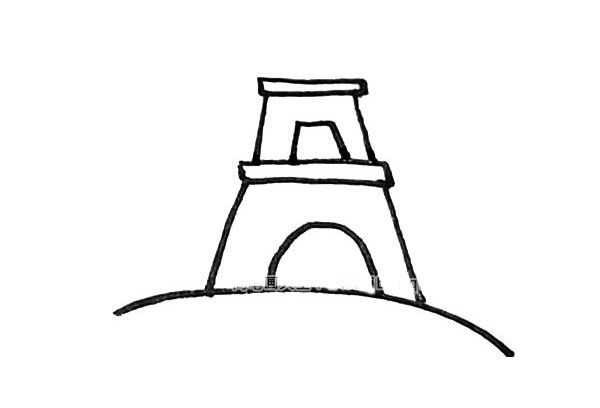 埃菲尔铁塔简笔画