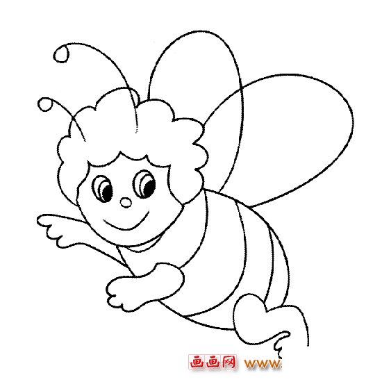 飞翔的蜜蜂简笔画