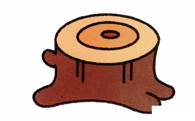 树桩简笔画步骤图片大全