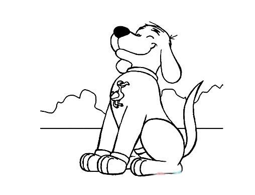 狗狗坐立简笔画怎么画