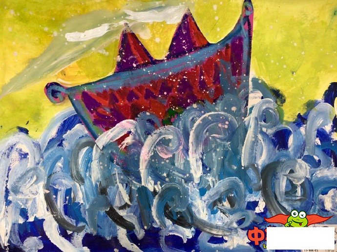 儿童画图片大全简单漂亮,扬帆起航的大船