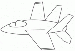 战斗机简笔画分解步骤教程