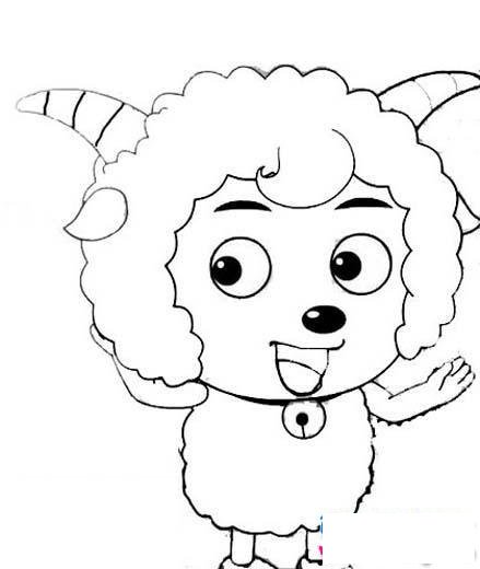 儿童可爱的喜羊羊简笔画