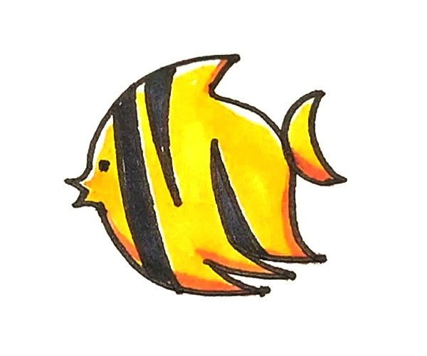 热带鱼简笔画
