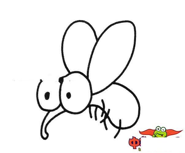 蚊子简笔画图片大全,蚊子怎么画简单的