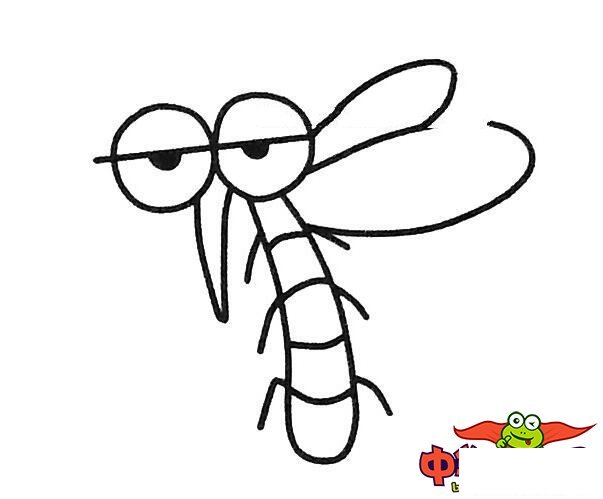 蚊子简笔画图片大全,蚊子怎么画简单的