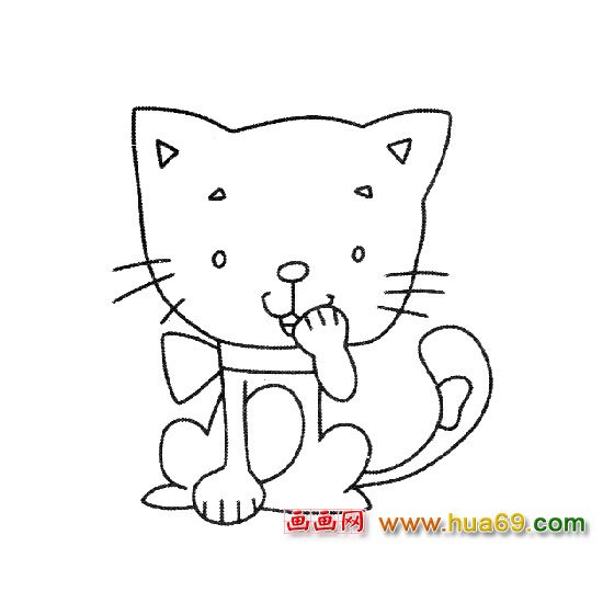 简笔画（漂亮的小猫）2