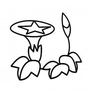 喇叭花藤蔓简笔画图片