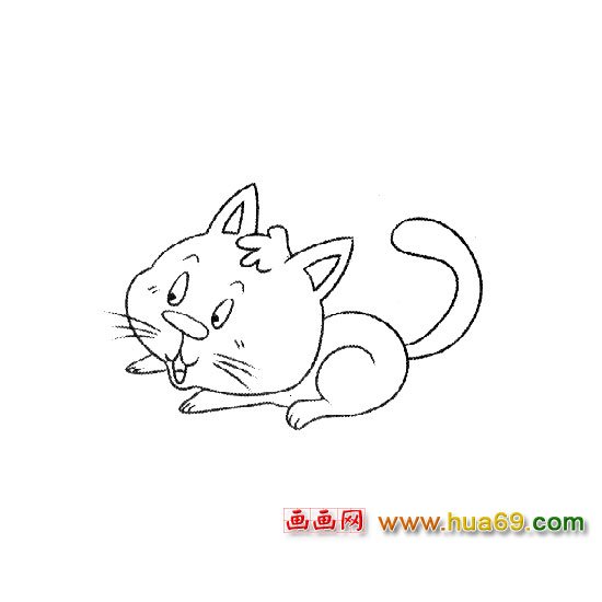动物简笔画【小猫】3
