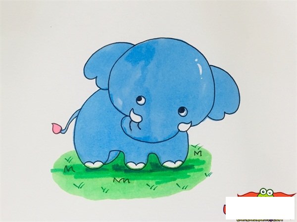 怎么画简单的大象,画大象最简单的画法