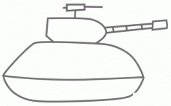 坦克简笔画分解步骤图解教程