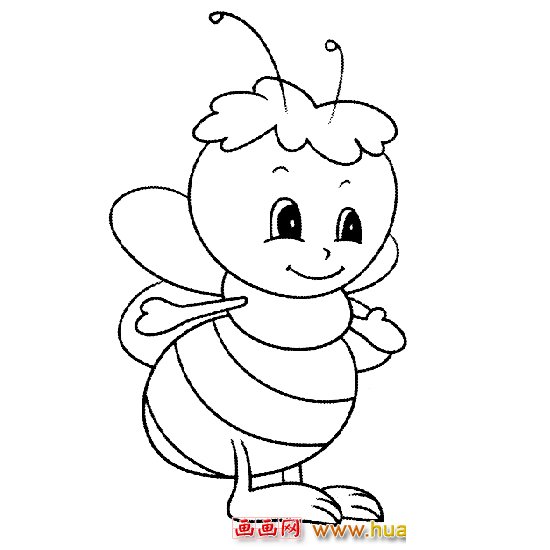 做游戏的蜜蜂简笔画