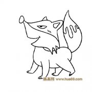 一只自信的狐狸简笔画2