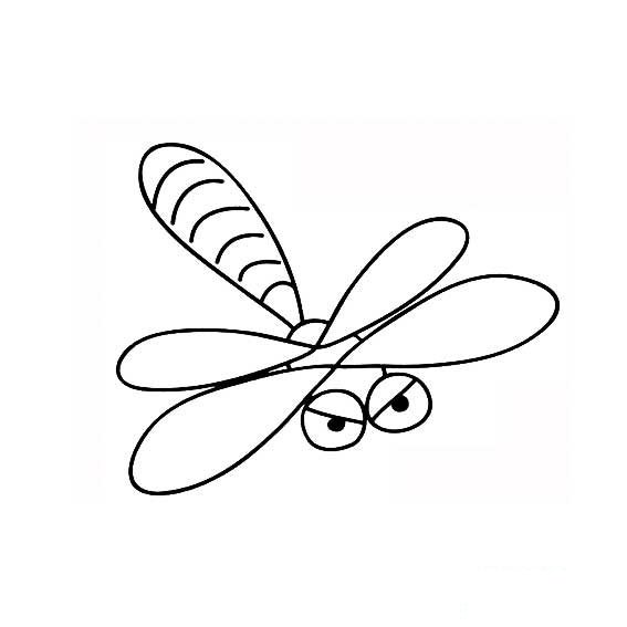 蜻蜓的简笔画法